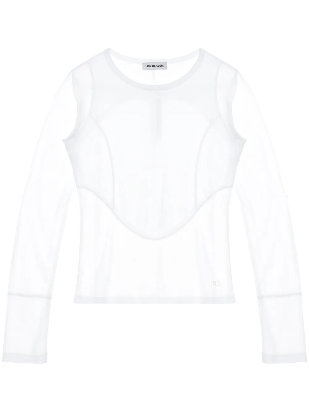 Low Classic Blouse in korset-stijl Wit