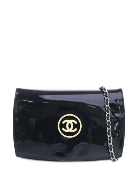 Cheap HOT SALE CHANEL 2010-2011 CC Patent Wallet On Chain crossbody bag Women