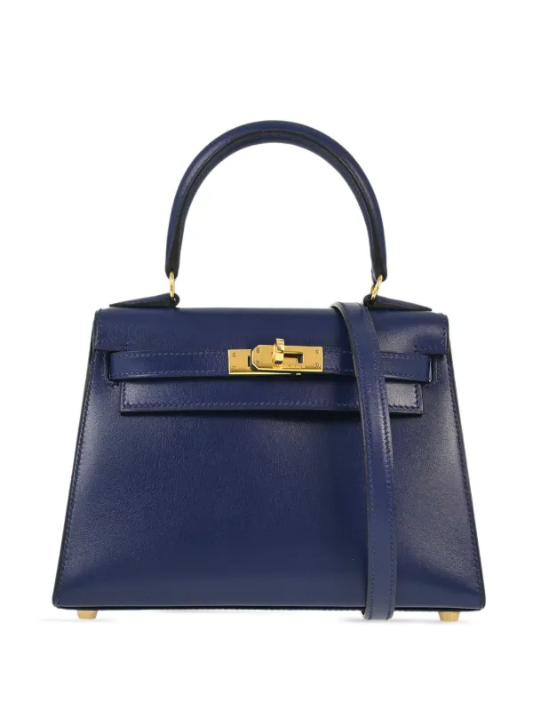 Hermès Pre-Owned 1996 Kelly 20 Handbag | Blue | FARFETCH