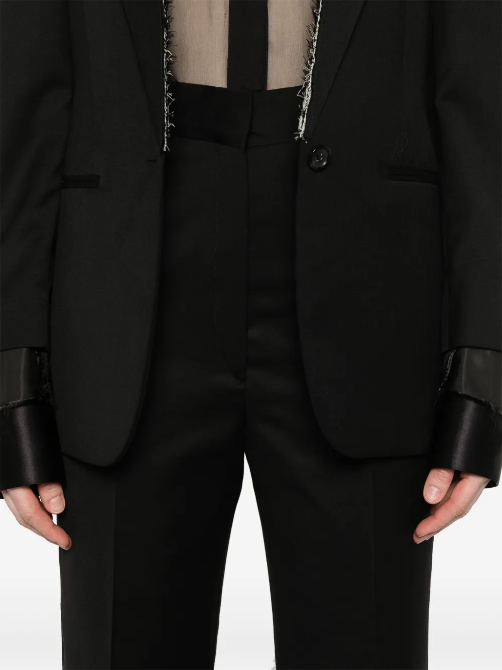 Eraldo Frayed Suit In Black