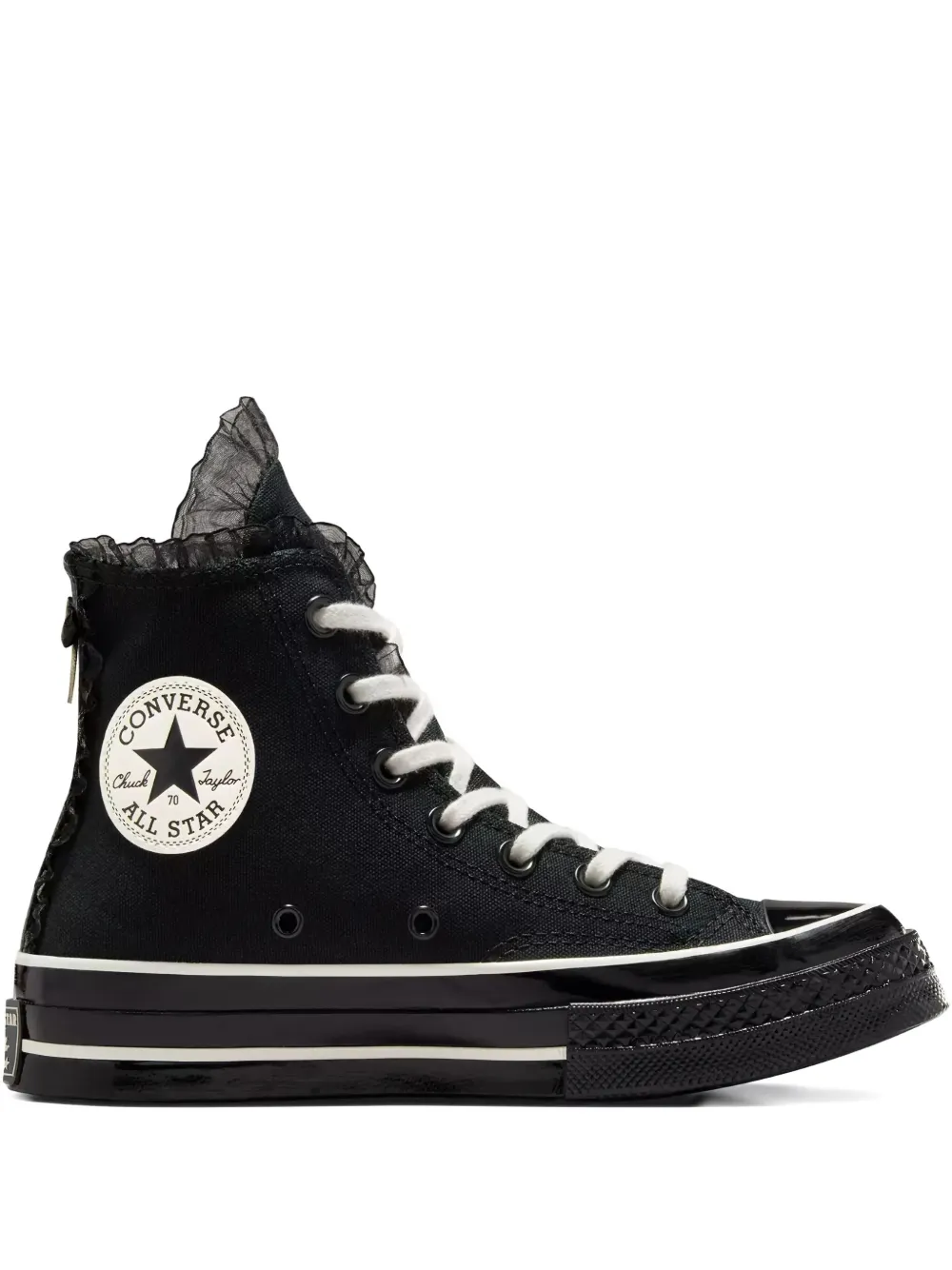 Converse Chuck 70 ruffle-trimmed sneakers Black
