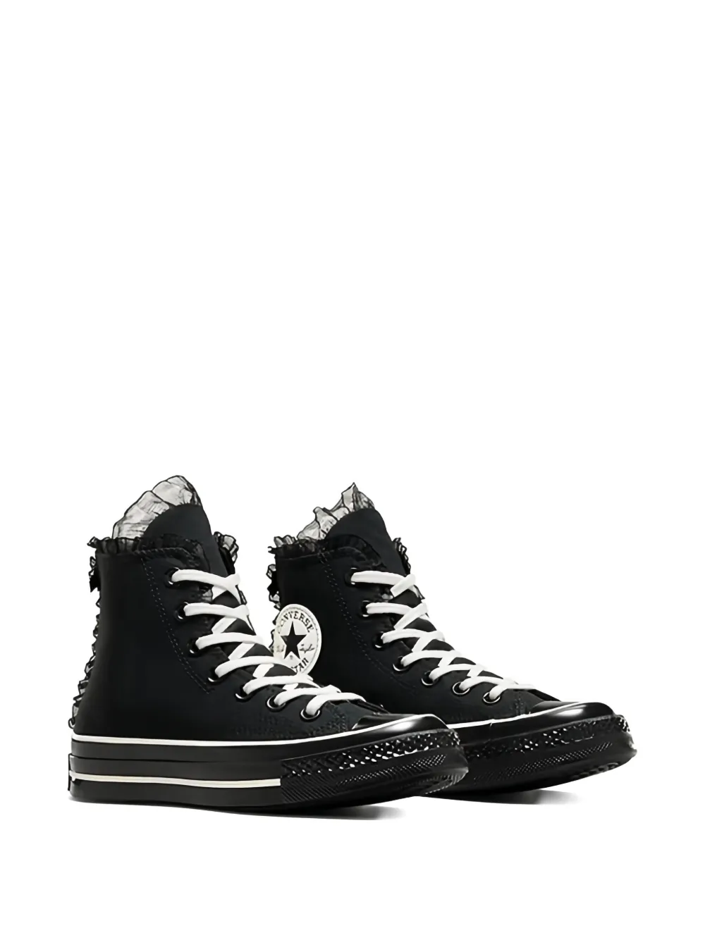 Converse Chuck 70 ruffle-trimmed sneakers Black
