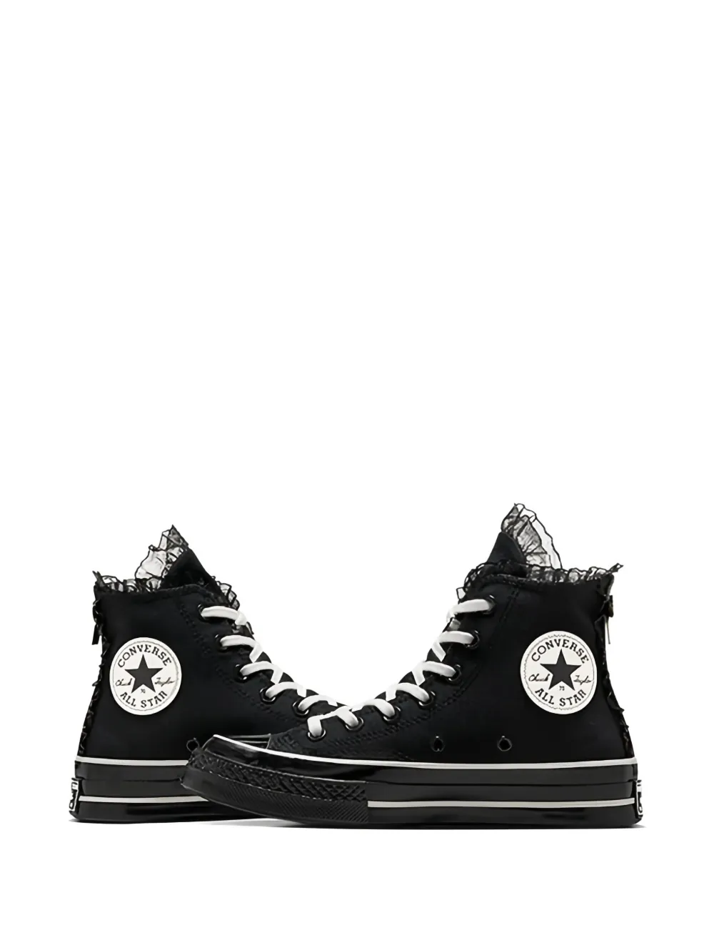 Converse Chuck 70 ruffle-trimmed sneakers Black