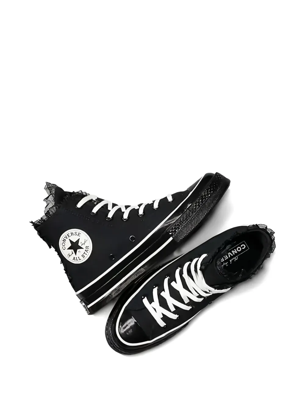 Converse Chuck 70 ruffle-trimmed sneakers Black