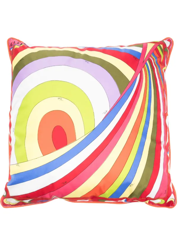 PUCCI Iride print Cushion 50cm x 50cm Pink FARFETCH AO