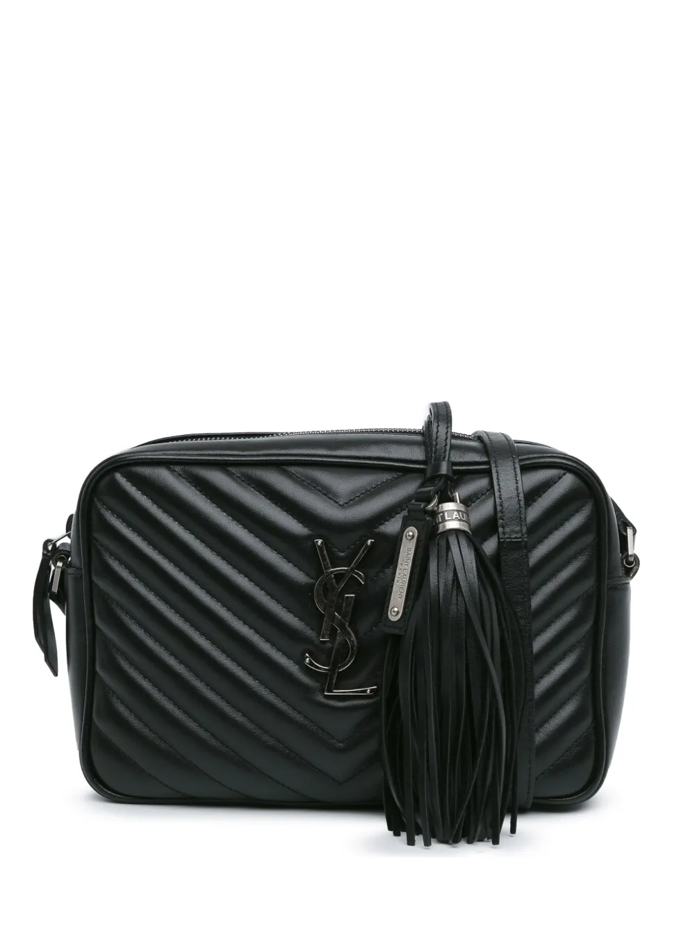 Saint Laurent Pre-Owned 2019 Quilted Calfskin Tassel Lou Camera crossbody bag – Black