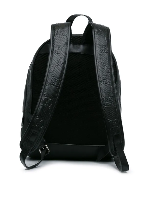 Gucci Pre Owned 2016 2023 GG Embossed Backpack Black FARFETCH PH