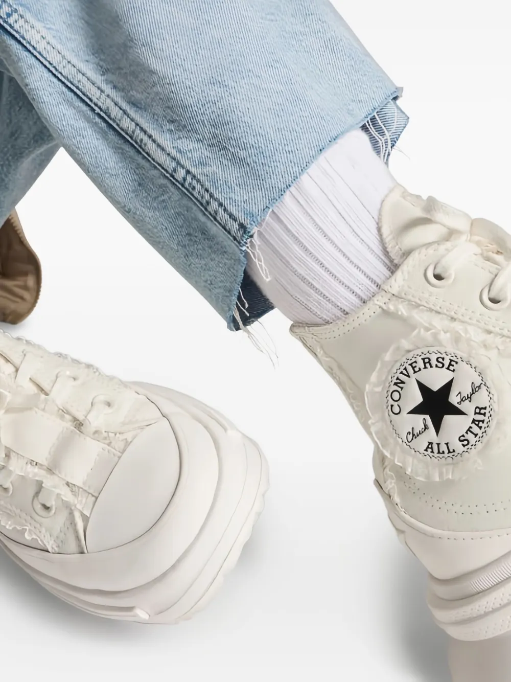 Converse Run Star Legacy CX ruffled platform sneakers White