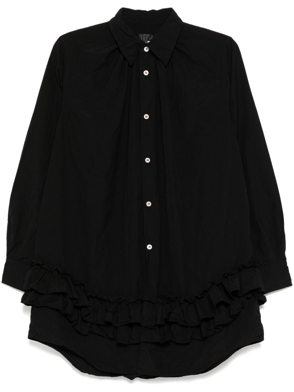 Comme Des Garçons Comme Des Garçons Blouse met ruches Zwart