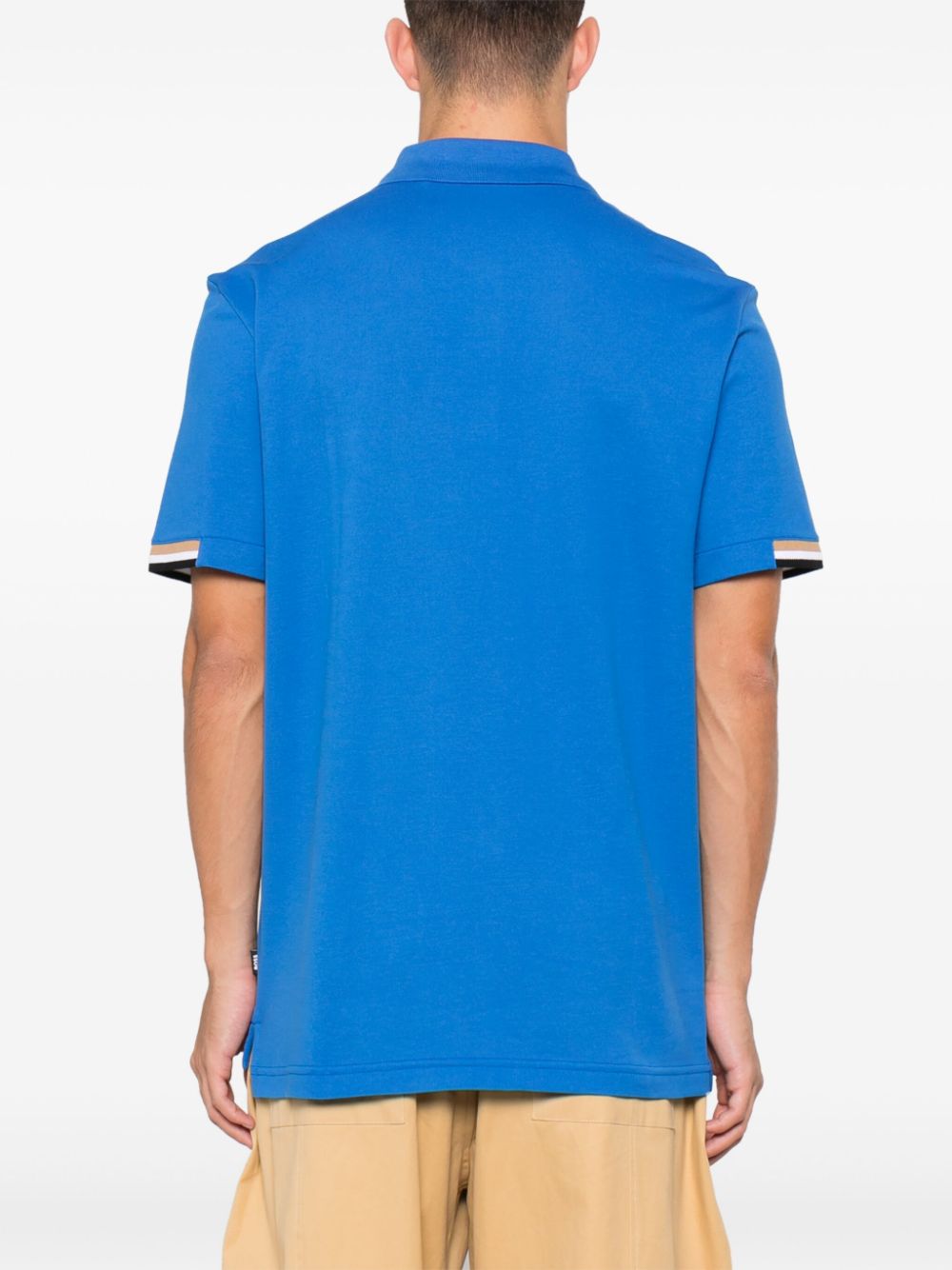 Shop Hugo Boss Parlay 147 Polo Shirt In 蓝色