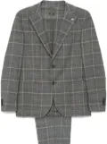 LUIGI BIANCHI MANTOVA Prince of Wales check suit - Grey