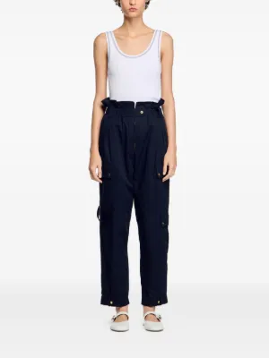 sandro ハイウエストクロップドパンツ MEN'S MELROSE チノパン タテウネハイパーストレッチイージー