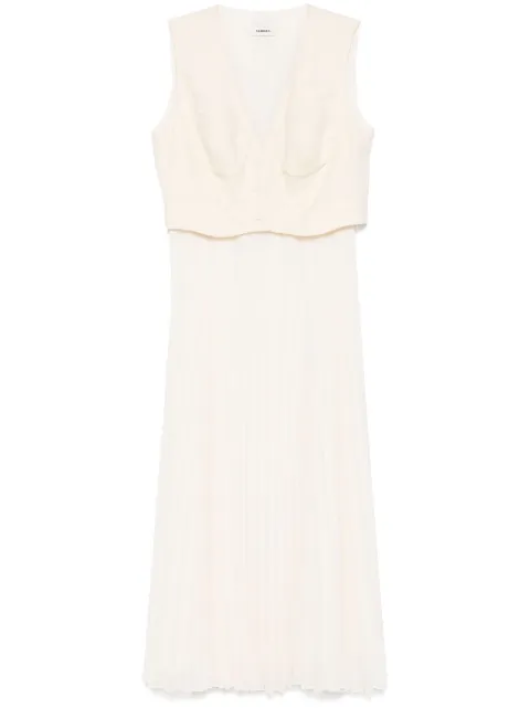 SANDRO pleated midi dress