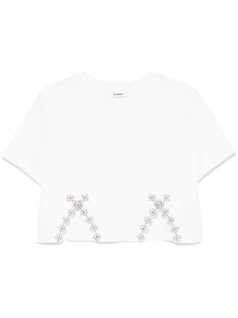SANDRO playera con detalles de strass