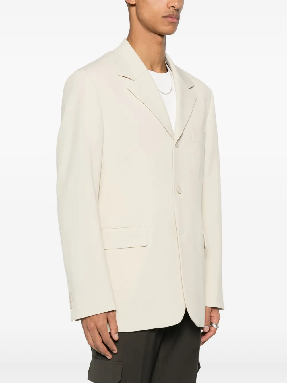 SANDRO Twill blazer Beige