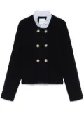 SANDRO ribbed cardigan - Blue