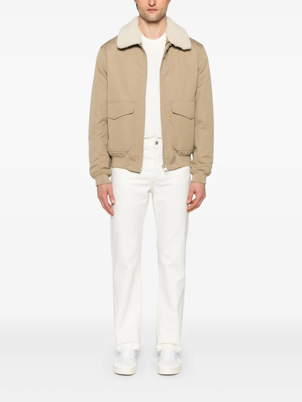 SANDRO Katoenen jack - Beige