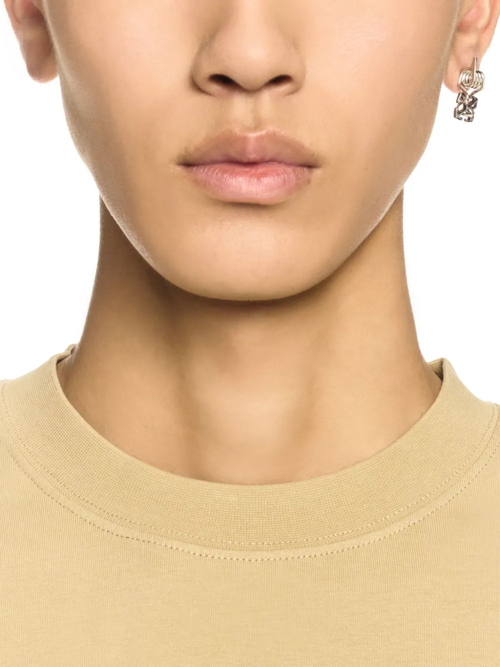 Off-white Barbed Wire Single Earring In Silver
