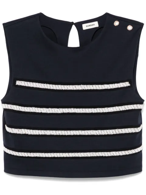 SANDRO bead-embellished vest