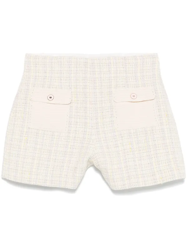 ★ SPAO★ Tweed Shorts SPTHF23W03 SANDRO Tweed Shorts | Neutrals | FARFETCH