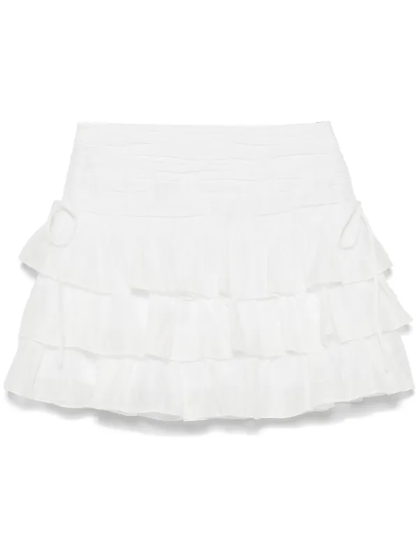 【海外限定】Sandroスカート☆Draped-Waist Ruffled Linen-Blend 25836862_57244660_600.jpg