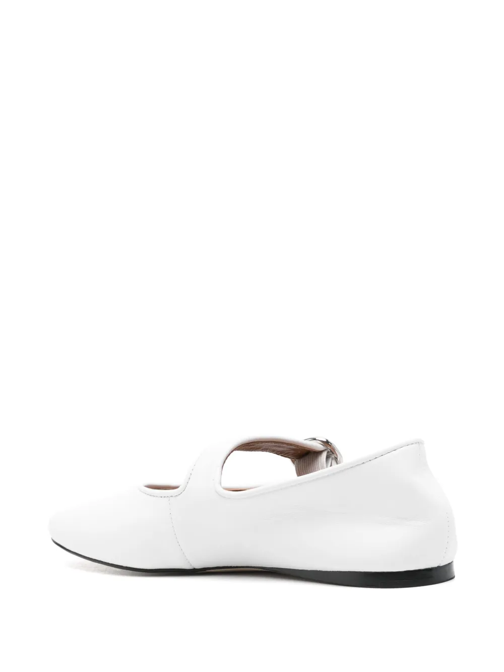 SANDRO leather ballet flats White