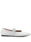 SANDRO leather ballet flats - White