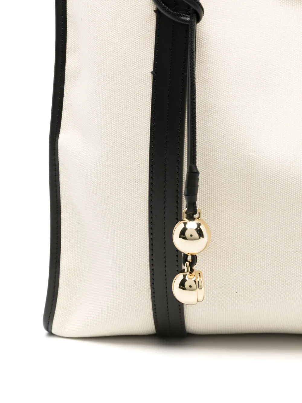 SANDRO Canvas schoudertas Beige