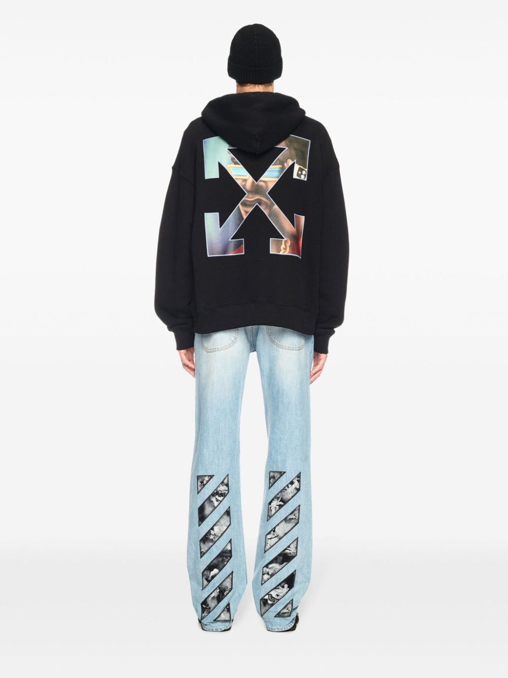 Shop Off-white Barber Arrow Hoodie In Schwarz