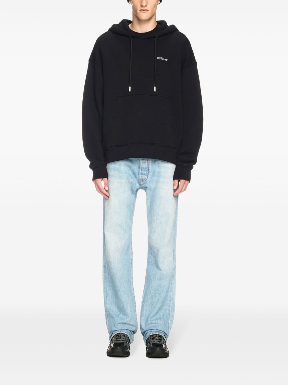 Shop Off-white Barber Arrow Hoodie In Schwarz