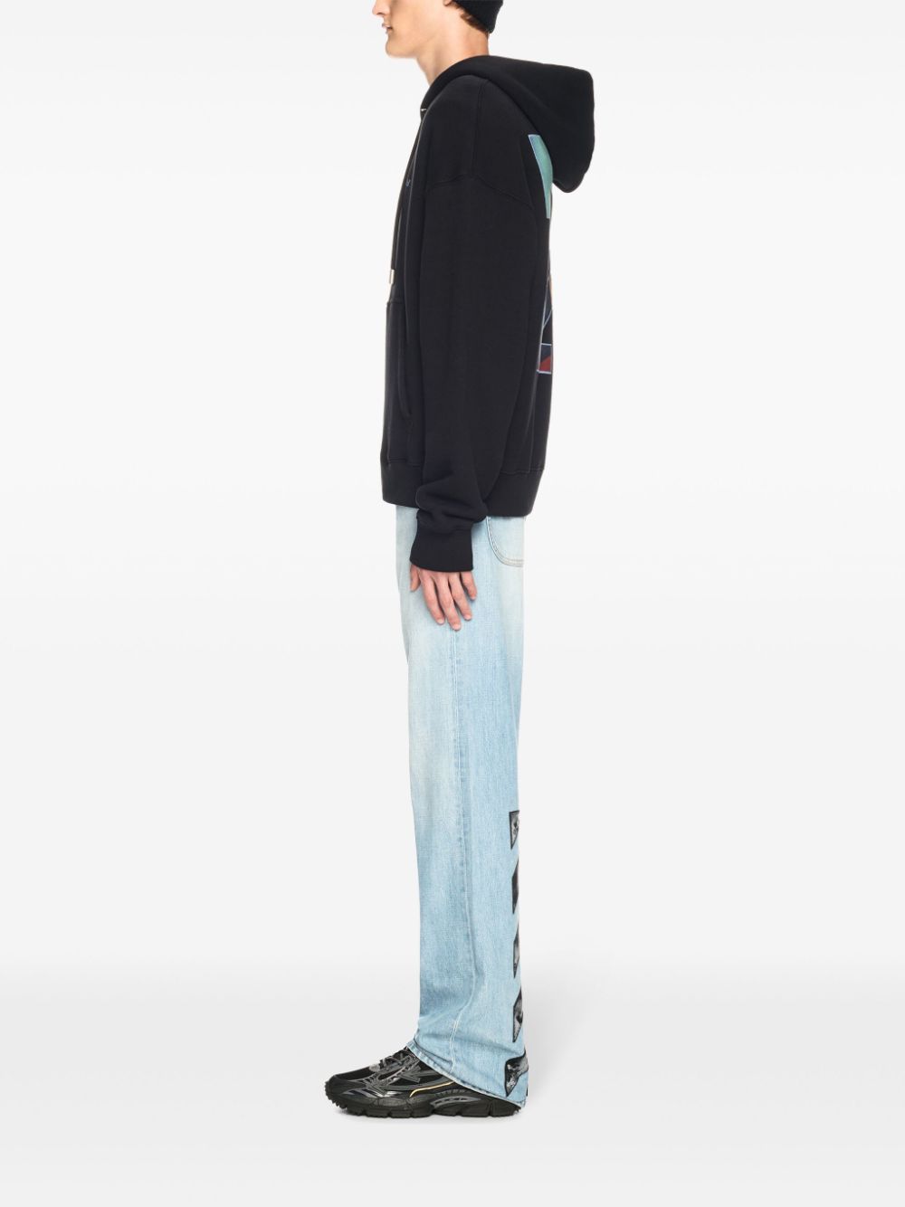 Shop Off-white Barber Arrow Hoodie In Schwarz