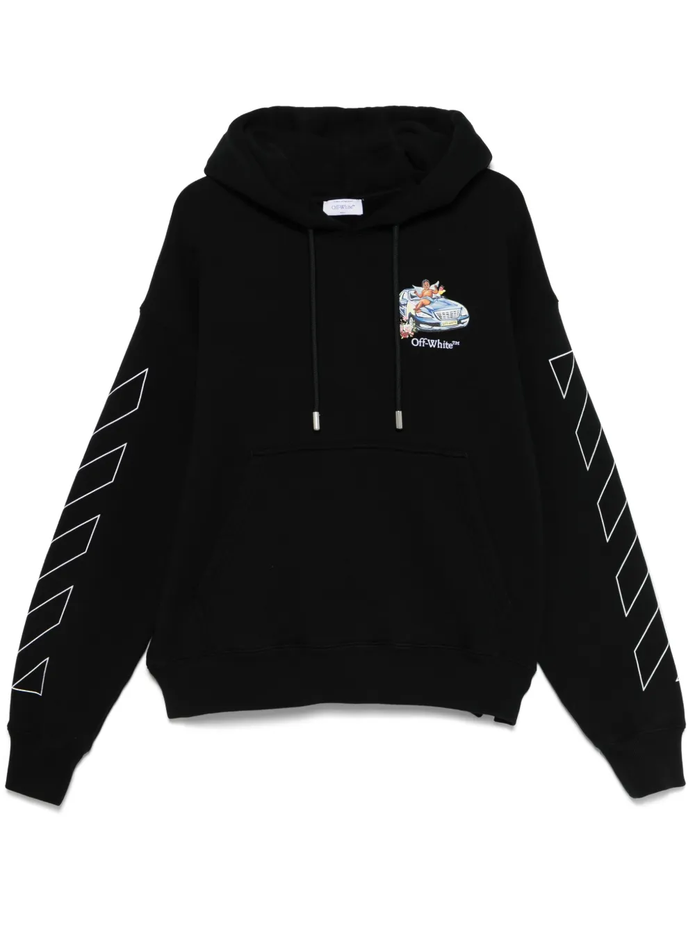 Off-White Fresco Arrow Skate hoodie 1001 Black White