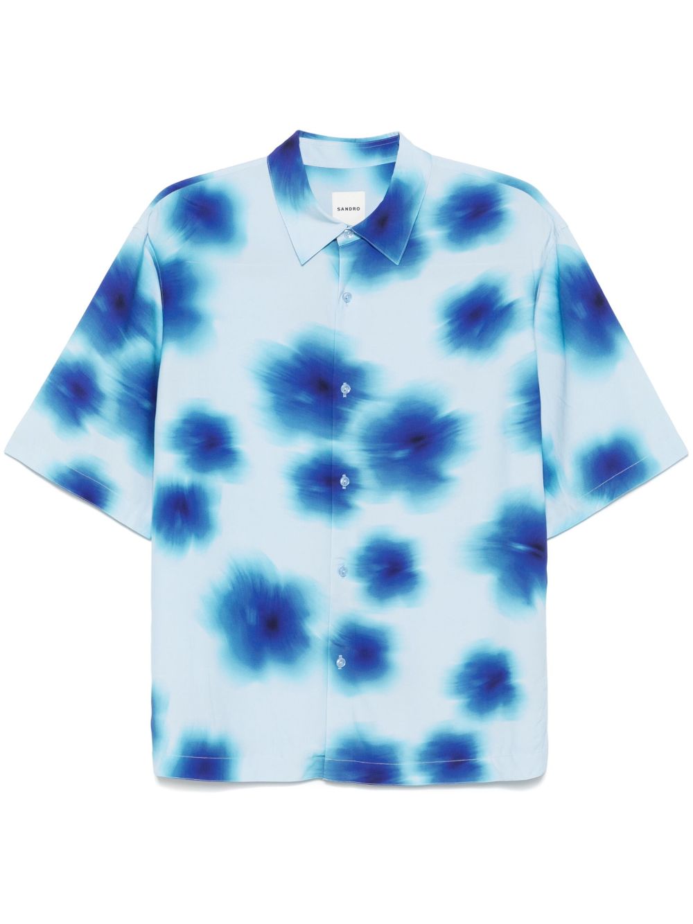 SANDRO floral-print shirt - Blue