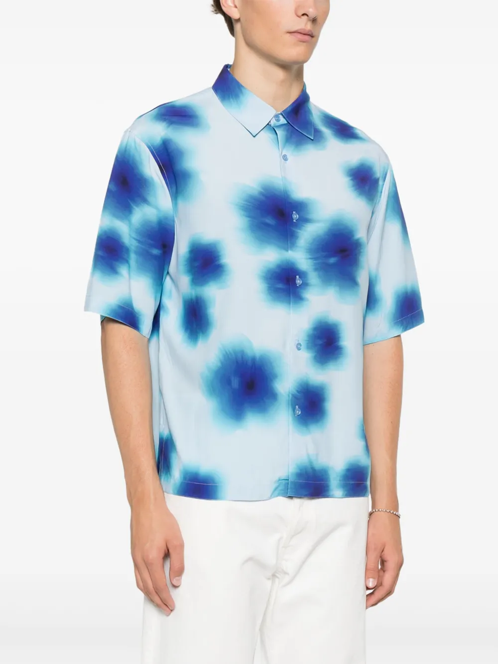 SANDRO Overhemd met bloemenprint Blauw