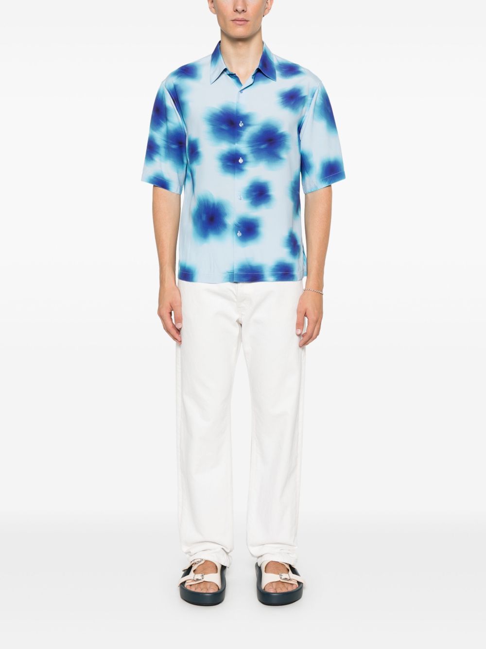 SANDRO floral-print shirt - Blue