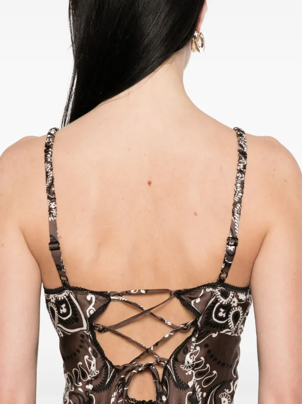 SANDRO bandana-print Maxi Dress | Brown | FARFETCH CA