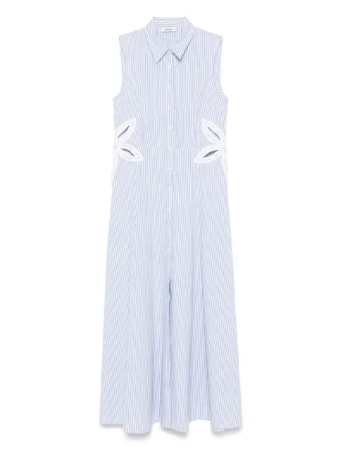 SANDRO striped midi dress
