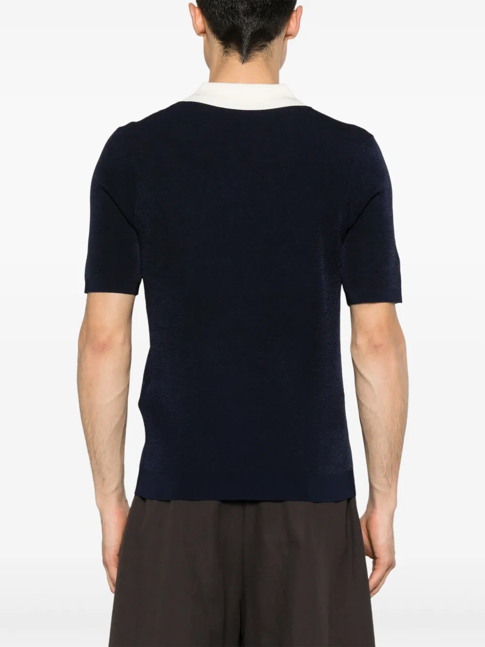 SANDRO Tweekleurig poloshirt Blauw