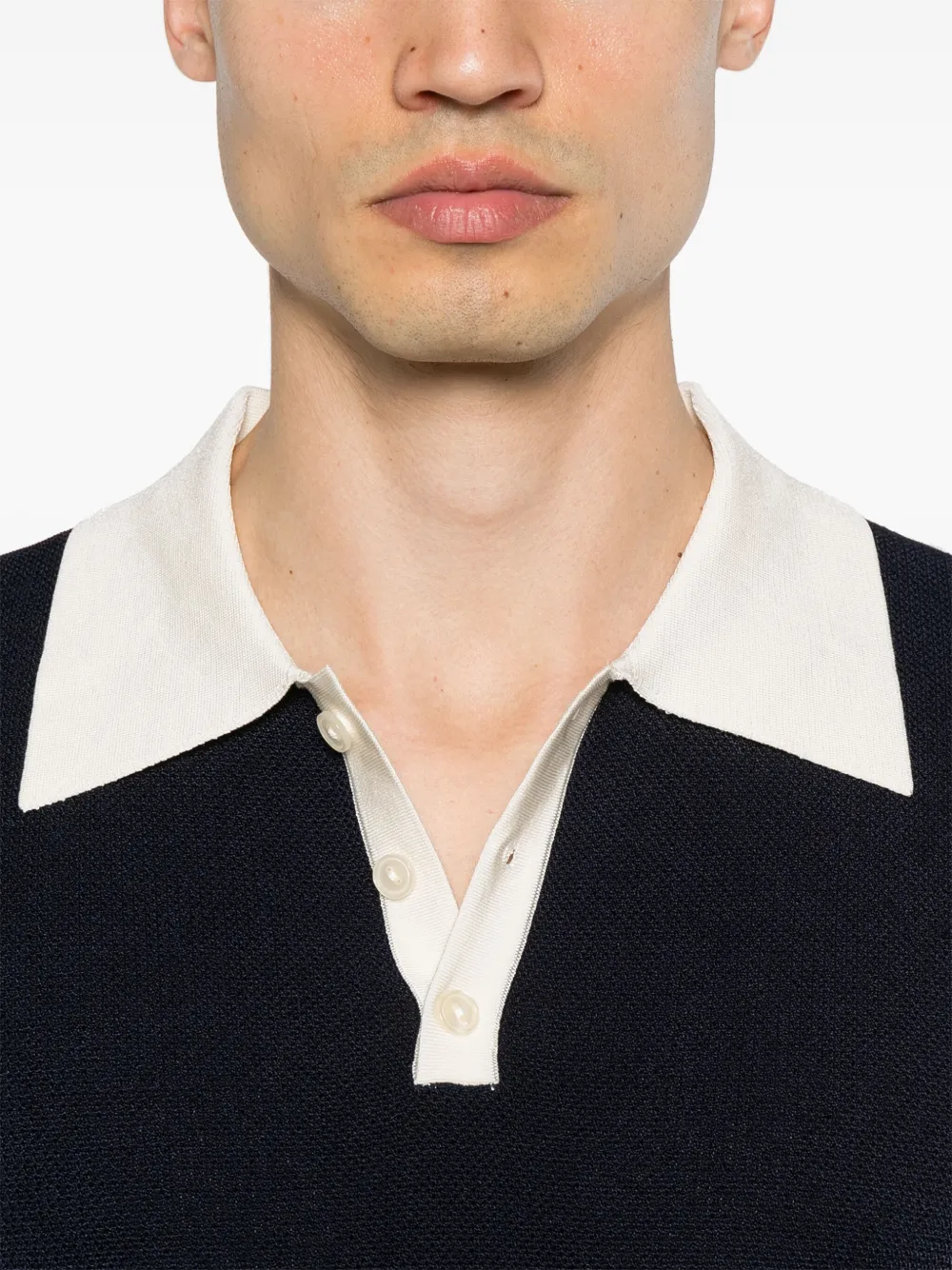 SANDRO Tweekleurig poloshirt Blauw