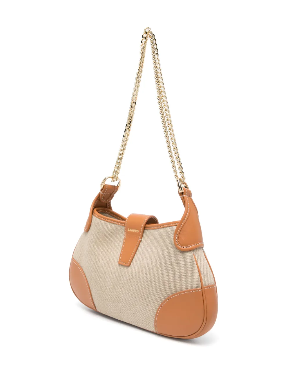 SANDRO Canvas schoudertas Bruin
