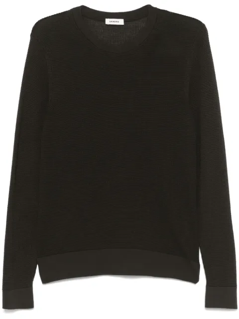 SANDRO textured-knit top