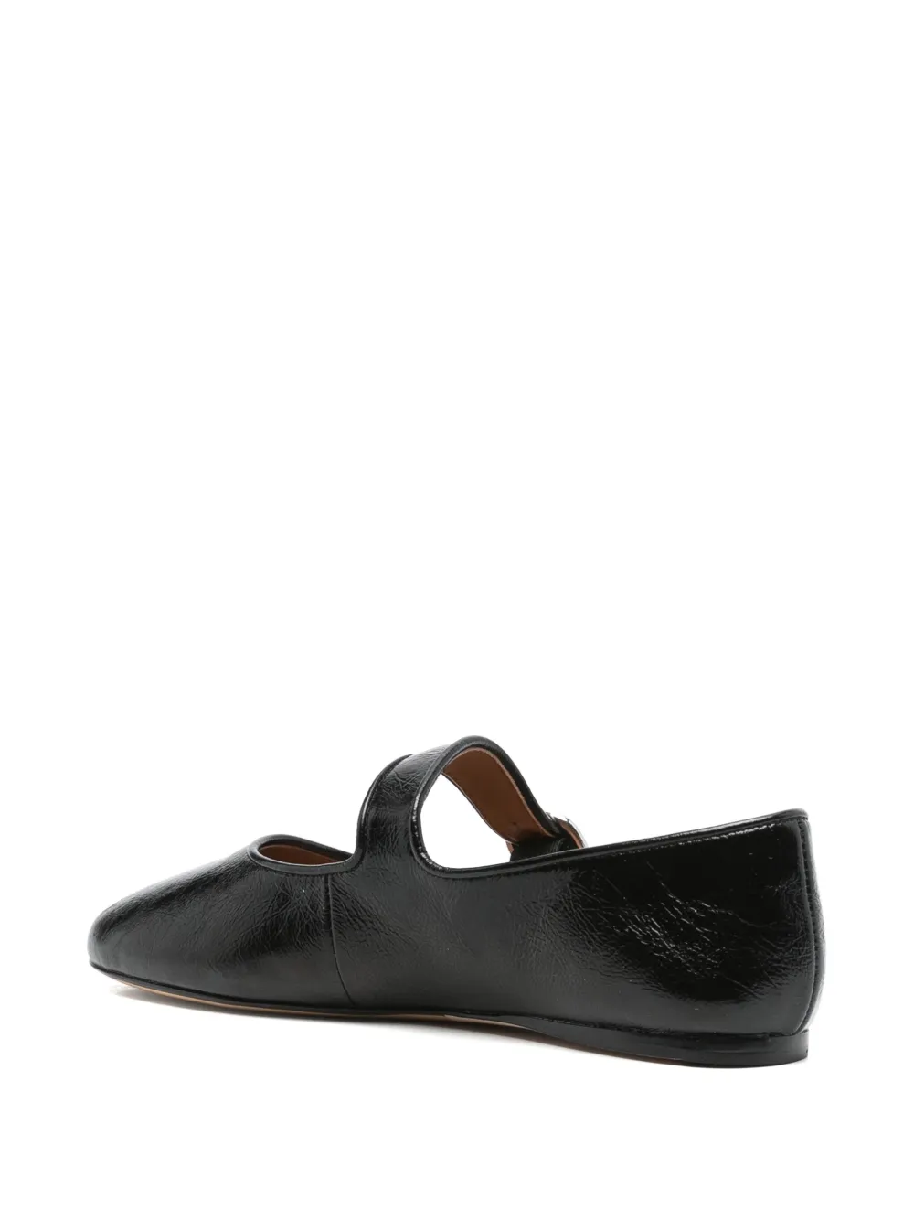 SANDRO leather ballet flats Black