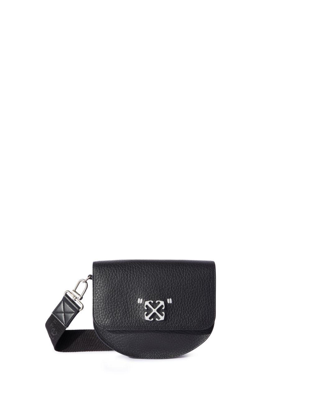 Off-white Black Jitney Quote Round Shoulder Bag