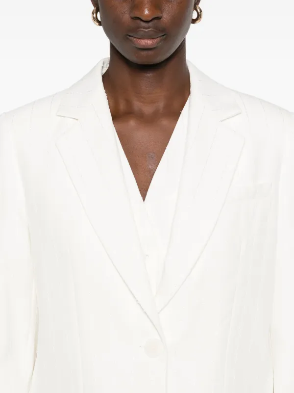 SANDRO sequin-embellished Blazer | Neutrals | FARFETCH