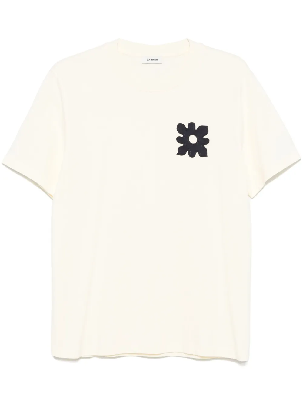 SANDRO flower-detail T-shirt | Neutrals | Image 1