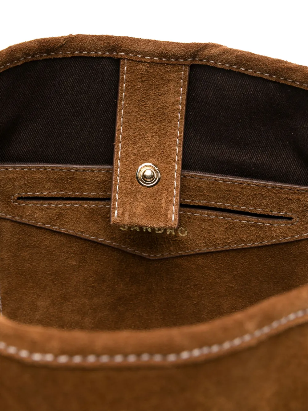 SANDRO Suède shopper Bruin