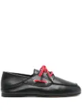 SANDRO leather boat shoes - Black