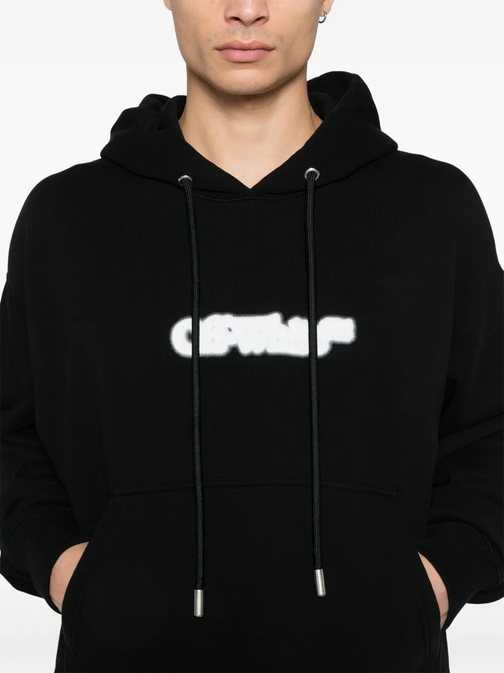 Off-White spray-arrow Hoodie | Black | FARFETCH