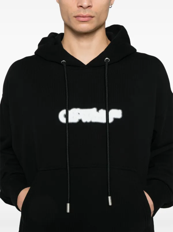 Off White spray arrow Hoodie Black FARFETCH UK