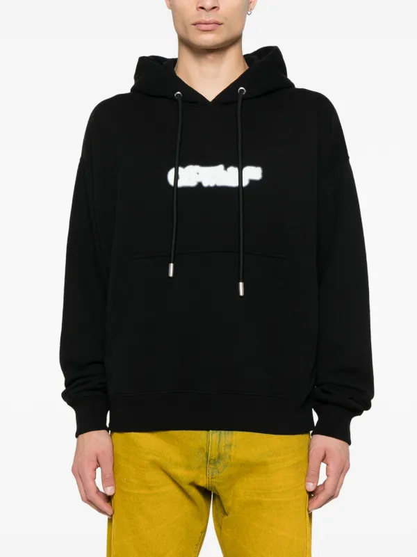 Off White spray arrow Hoodie Black FARFETCH UK